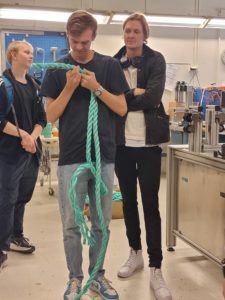 Inspeksjon av saum for spleising av tau